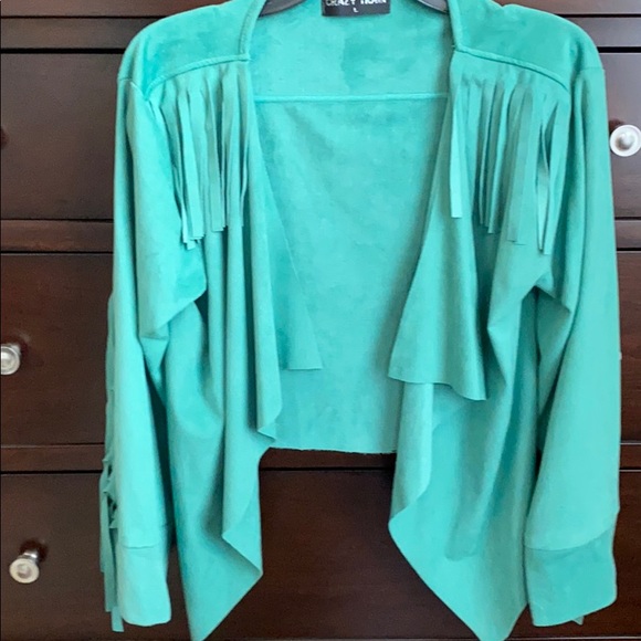 Crazy Train Faux Suede Jacket - Picture 1 of 5